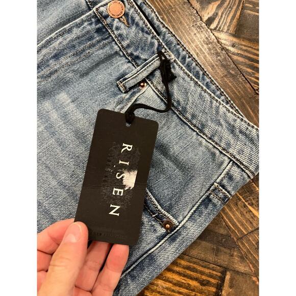 Distressed Gray Straight Leg Jeans - Picture 12 of 15